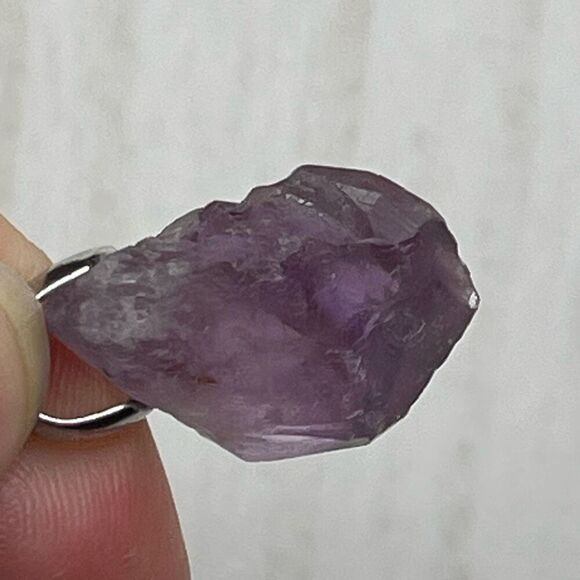 Raw amethyst pendant necklace adjustable healing crystal stone purple - Picture 8 of 11
